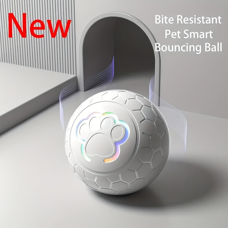 Funny Electric Wear-resistant Dog Ball - Dog Smart Bouncing Ball Toy - Automatic Teaser Ball for Interactive Supply Christmas Gift