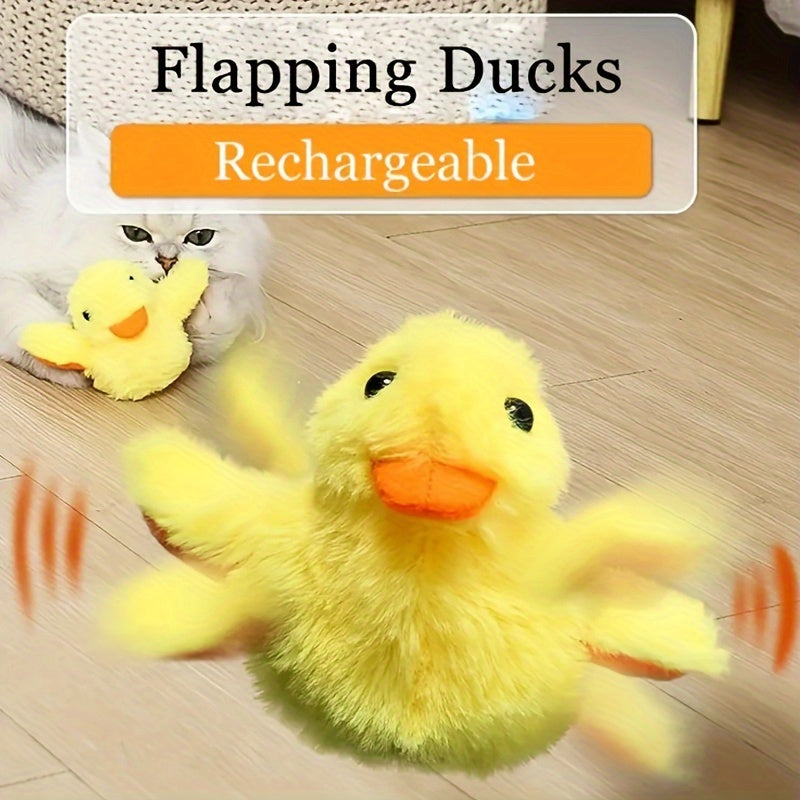Simulated Animal Interactive Electric Cat Toy: Flap Wings Duck, Exercise and Entertainment, Tease Cat Toy