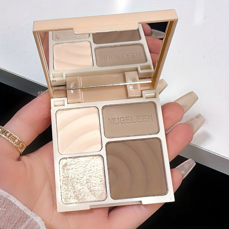 Waterproof Long-Lasting Matte Highlighter & Bronzer Palette - All Skin Tones Face Contour Powder - Alcohol-Free