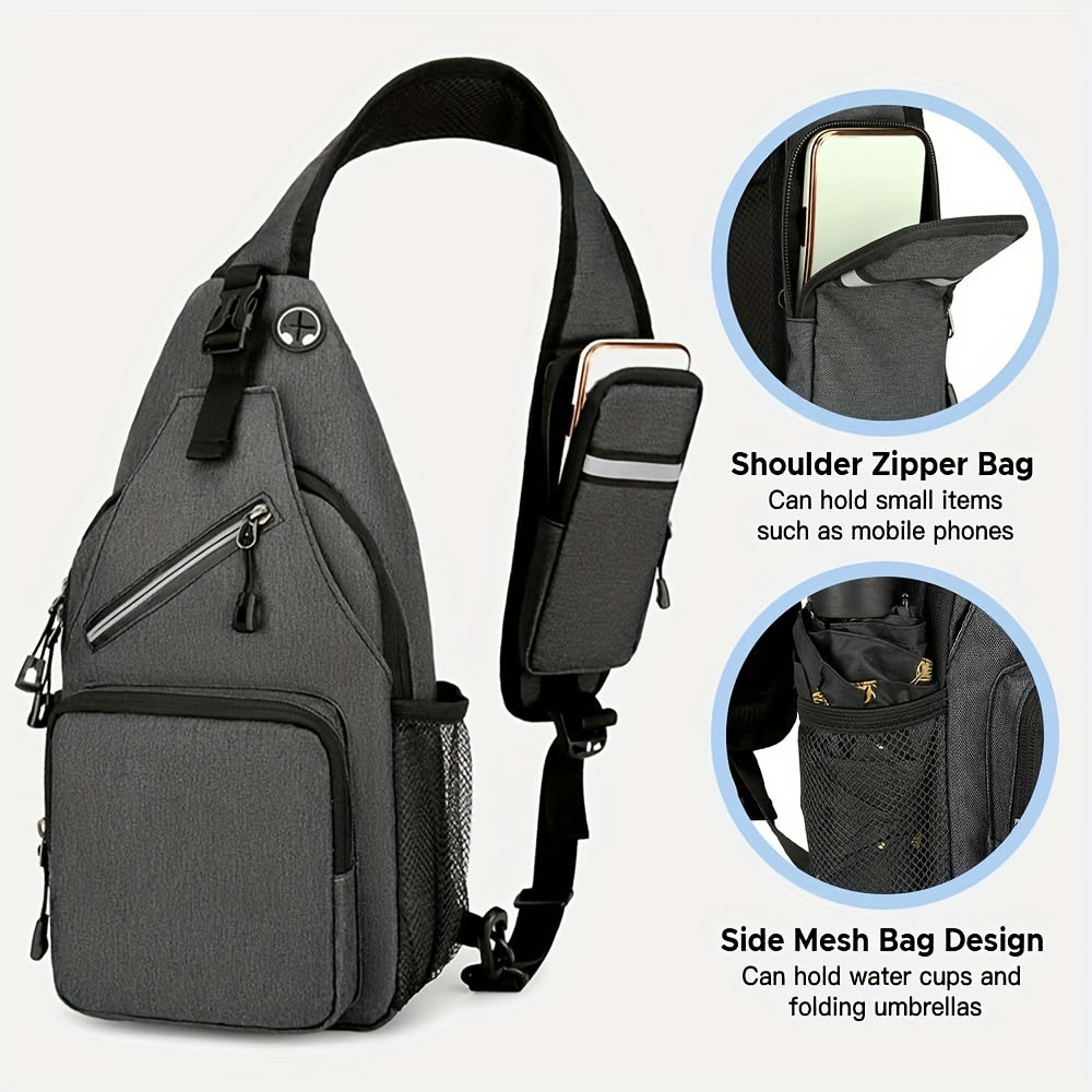 Sling Bag Lightweight Crossbody Sling Backpack for Women Men Large Shoulder Chest Bag Daypack for Hiking Traveling