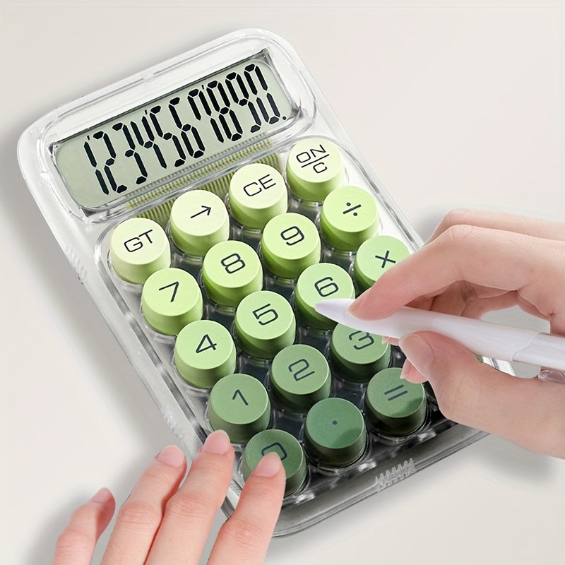 1pc of transparent high-value calculator for students, creative small computer, cute calculator, commercial financial office dedicated portable computer