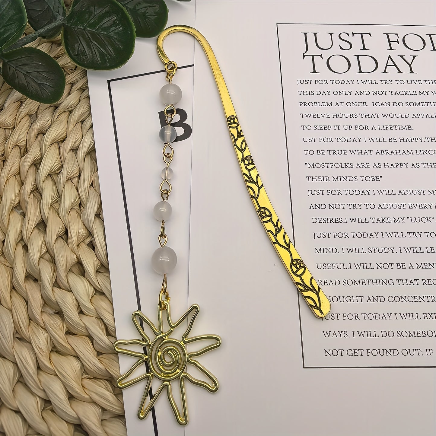 Handcrafted Natural Stone Bookmarks Set - Vintage Mushroom, Sun, Evil Eye Designs | Perfect Gift for Book Lovers & Friends
