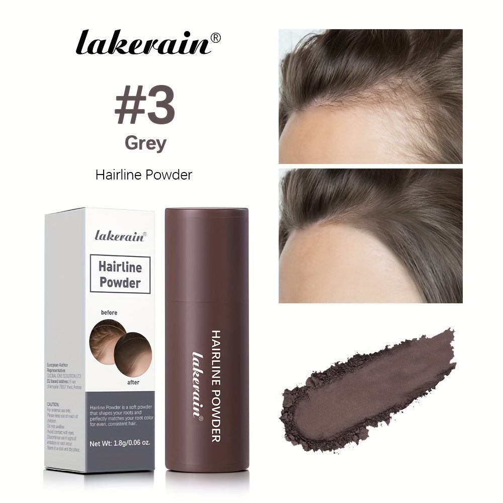 Instant Uniform Hairline Lakerain Powder Stick - Waterproof, Long-Lasting, Natural Finish Sponge Pen for All Skin Tones & Gray Root Coverage