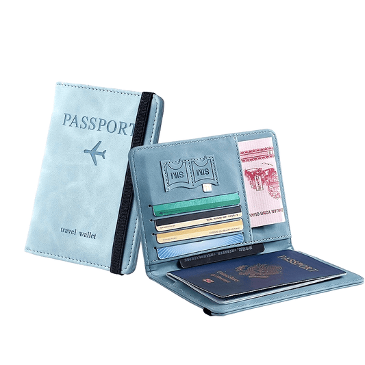 RFID Passport Holder - Thin, Multi-Functional Wallet for Travel, 1pc