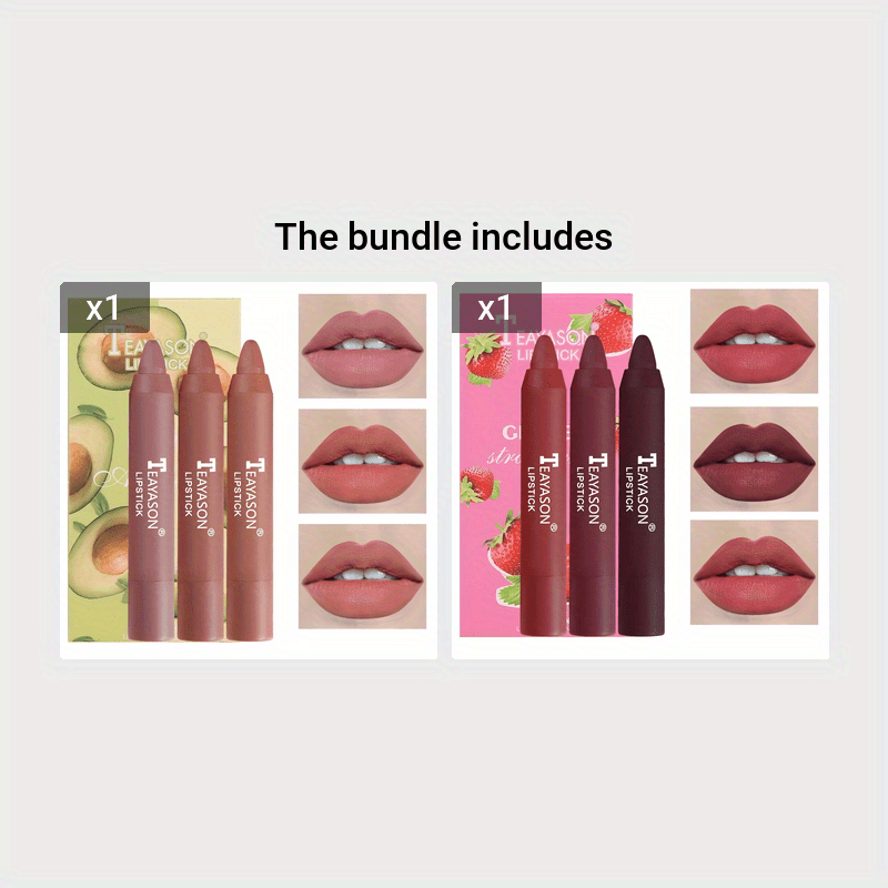 Set Of 3pcs Lipstick, Lip Liner Pen Lipstick Pen, Long Lasting Matte Nude Color, Natural Lip Gloss Lip Makeup Gift Set For Valentine's Day Valentine's Day Gifts