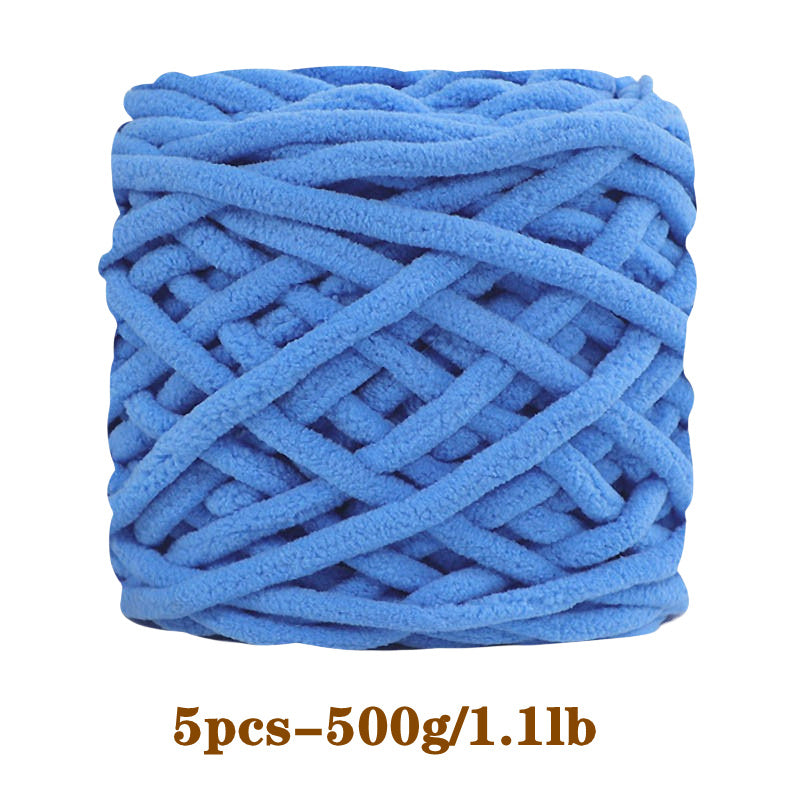 5pcs Ultra-Soft Chunky Chenille Yarn - Perfect for DIY Knitting & Crochet Projects, Scarves, Hats, Blankets | Available in Multiple Colors