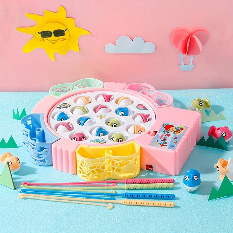 Fishing Toys, Hook Electric Spin With Music, Size Models Optional, Blue And Pink, Toys And Gifts For Kids, Cute Stickers, Practical Birthday And Christmas Gifts easter gift