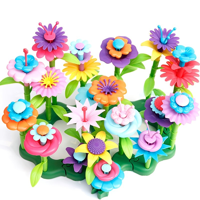 Garden Building Set 72pcs Girls' Early Learning Toys Gift for Girls and Boys Ages 3-6, Garden Building Toys Educational Activity Kindergarten Boys and Girls Toy
