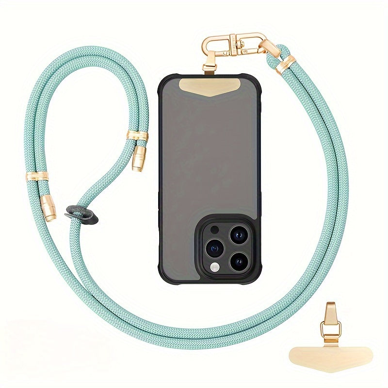 63-Inch Adjustable Crossbody Phone Lanyard with Clip - Durable, Anti-Theft Wrist Strap for Secure Shopping & Travel - Available in Multiple Colors