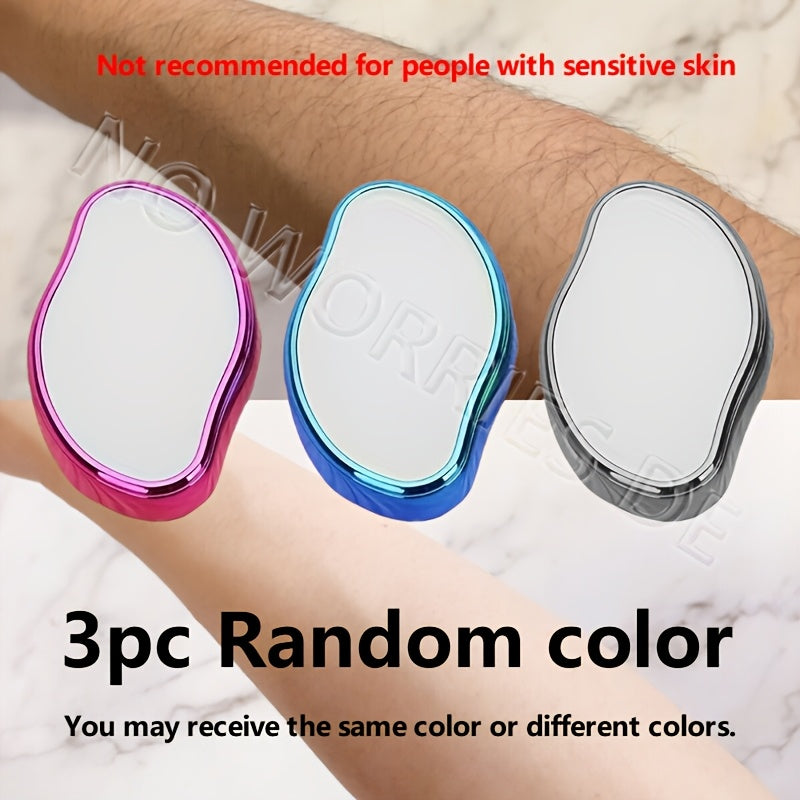 1/2/3pcs Waterproof Nano Hair Remover for Men and Women - Odorless, Reusable, Washable, Painless Hair Remover for Smooth Skin on Back, Arms, Legs and Bikini Area, Portabl