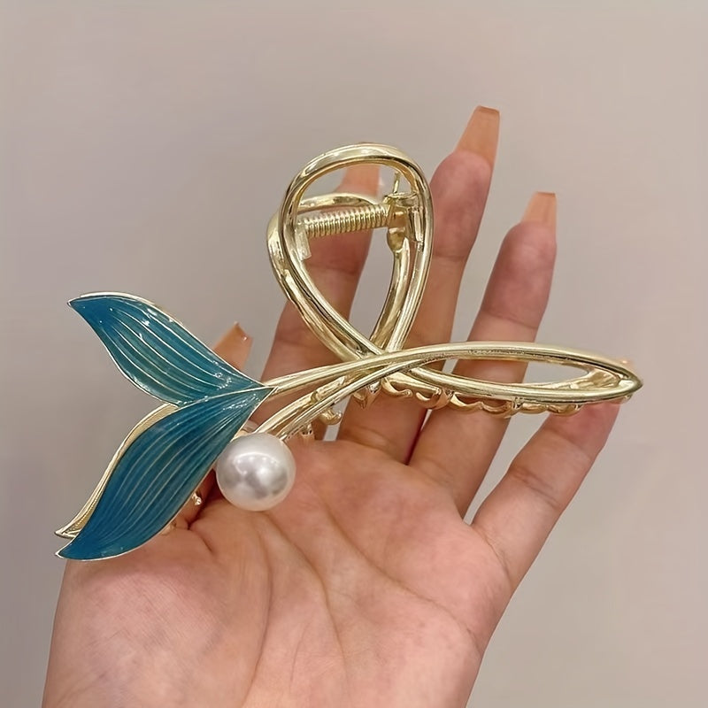 Sweet Elegant Whale Tail Claw Clips - Hair Accessories for Women & Girls, Ideal Gift Choice