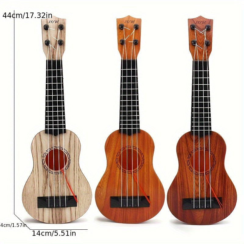 Interactive Children's Playable Ukulele Toy Guitar Set with Strings for Ages 3-6, Perfect Christmas and New Year Gift