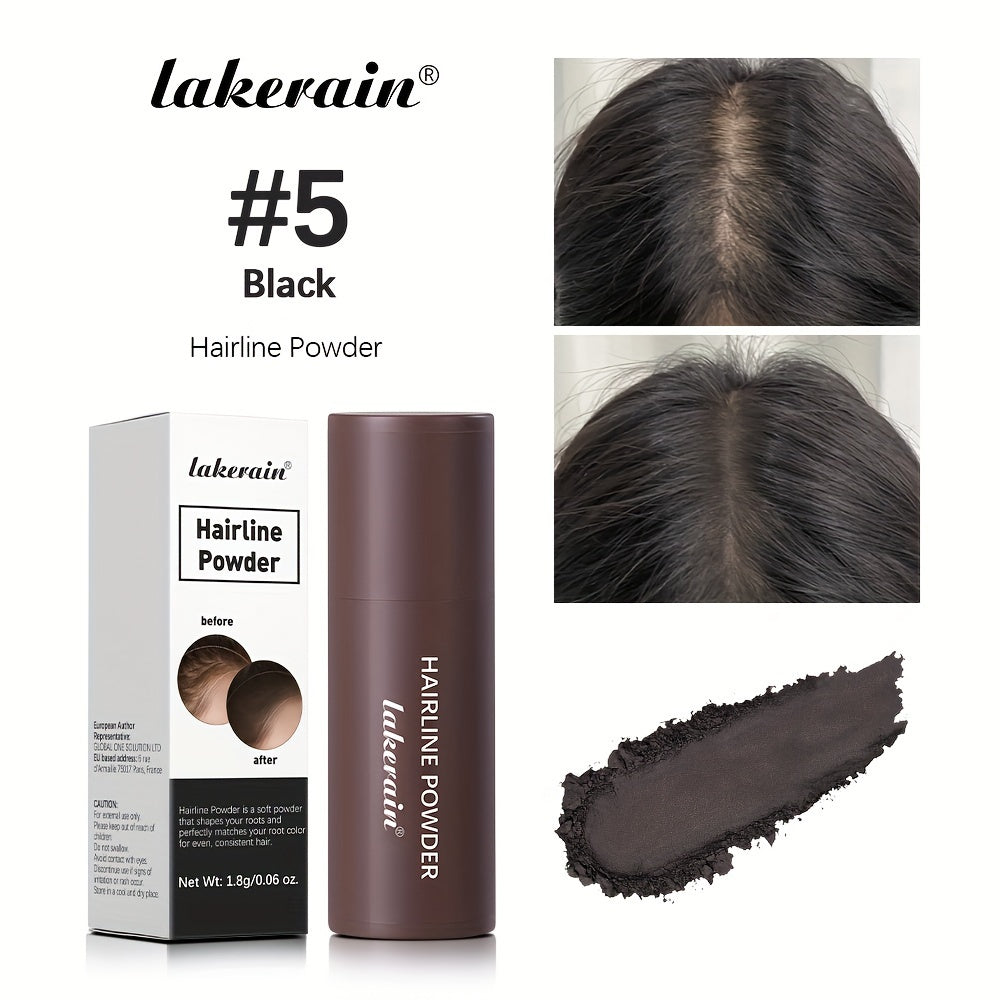 Instant Uniform Hairline Lakerain Powder Stick - Waterproof, Long-Lasting, Natural Finish Sponge Pen for All Skin Tones & Gray Root Coverage
