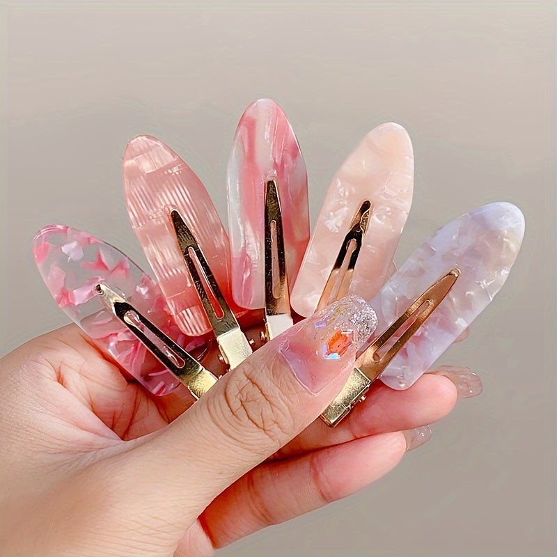 Cherry Blossom Pink Acetate Invisible Hair Clip for Bangs and Flyaways