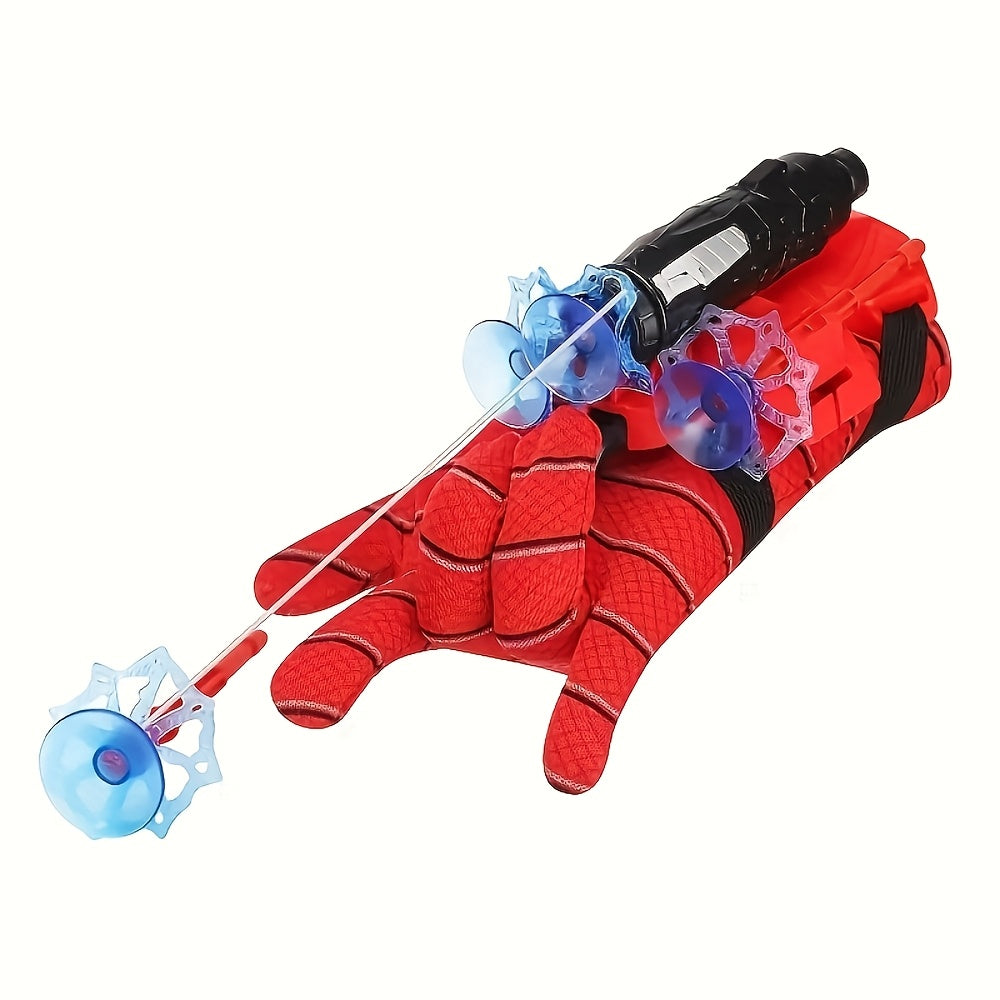 Spider Web Launcher Gloves - Red & Blue Hero Toy for Youngsters & Adults, Fun Interactive Party Game, Durable ABS Material, Perfect for Halloween & Christmas Gifts