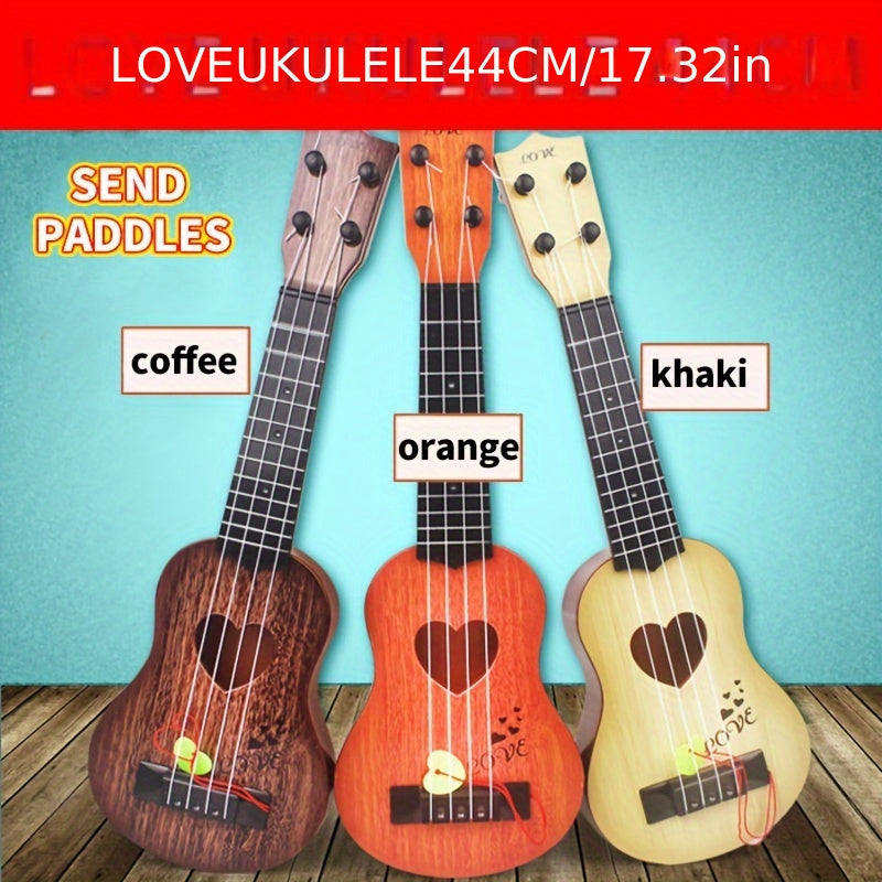 Interactive Children's Playable Ukulele Toy Guitar Set with Strings for Ages 3-6, Perfect Christmas and New Year Gift