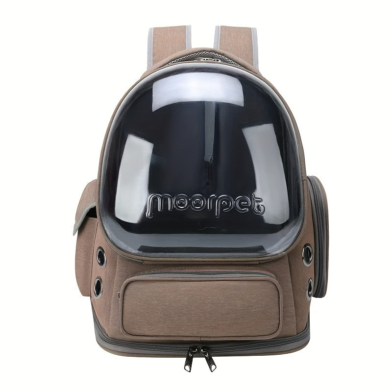 ComfortPet Explorer - Crystal-Clear Transparent Pet Carrier Backpack for Cats and Small Dogs - Breathable, Ventilated, and Spacious for Outdoor Travel and Hiking - Essential Pet Supplies for On-The-Go Owners