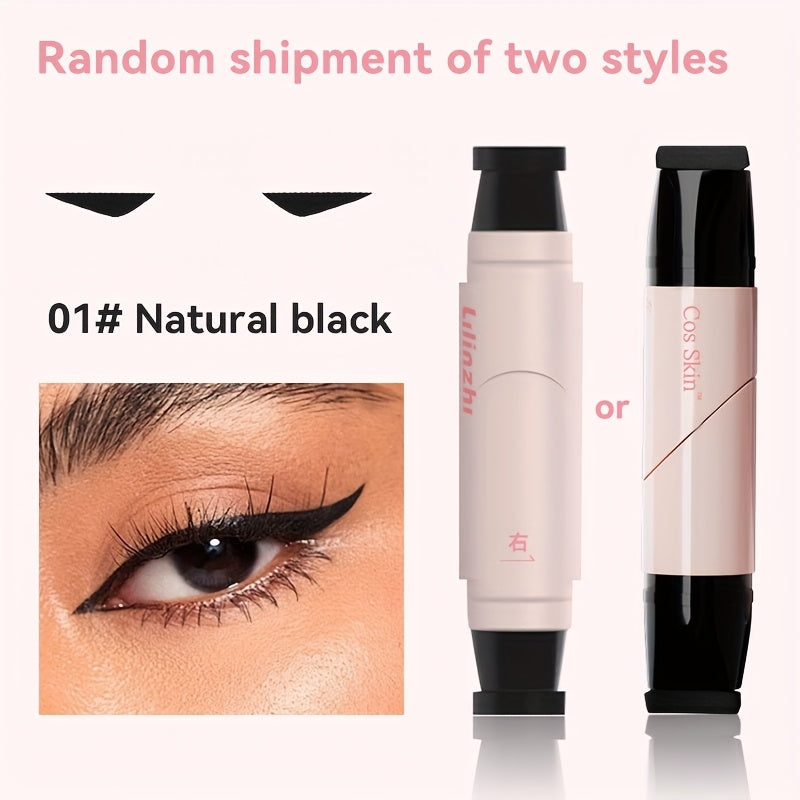 Waterproof Smudge-Proof Eyeliner Seal Liquid Liner - Long-Lasting, One-Stroke Application, Smudge-Resistant, Rotatable Design for Easy Grip, 2 Black Shades, Travel-Friendly, Ideal Gift for Beginners & Professionals, Liquid Eyeliner Waterproof, Makeup Esse