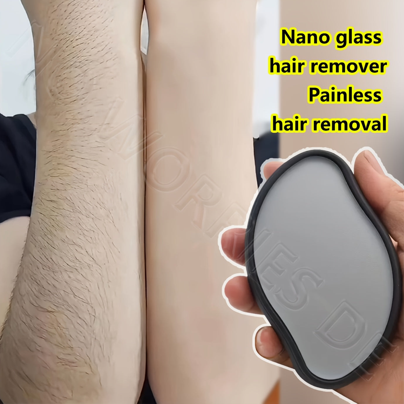 1/2/3pcs Waterproof Nano Hair Remover for Men and Women - Odorless, Reusable, Washable, Painless Hair Remover for Smooth Skin on Back, Arms, Legs and Bikini Area, Portabl