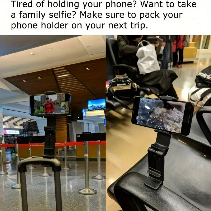 Ultimate Travel Essential: Universal In-flight Plane Phone Stand Holder Mount - Hands-free, Multi-directional & Pocket-size!