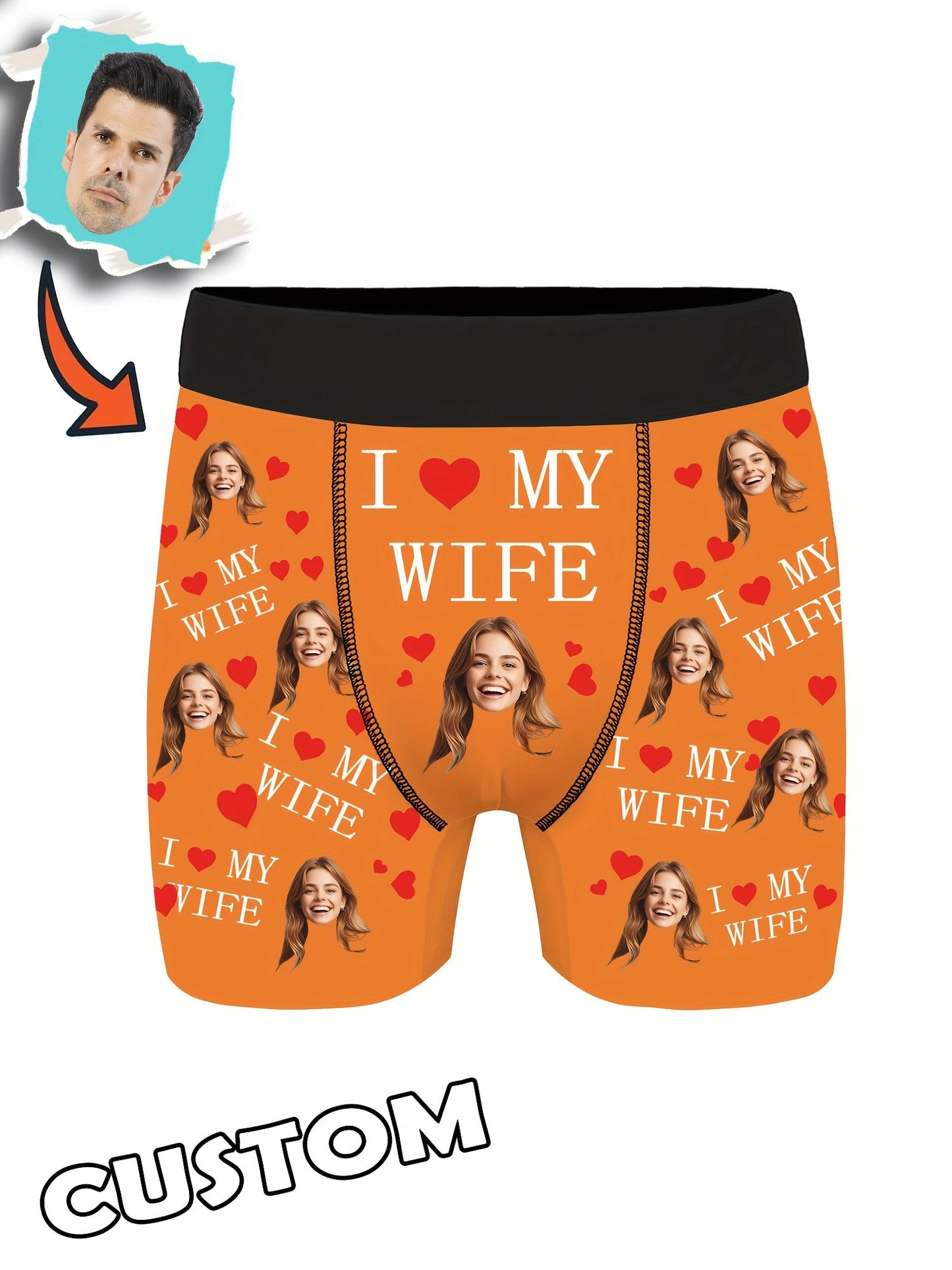 Of Personalized Boxer Shorts with Images, Unique Face Photo Boxers, Fun Underwear Featuring Faces, And Amusing Prank Gifts for Dad/Husband/Boyfriend.