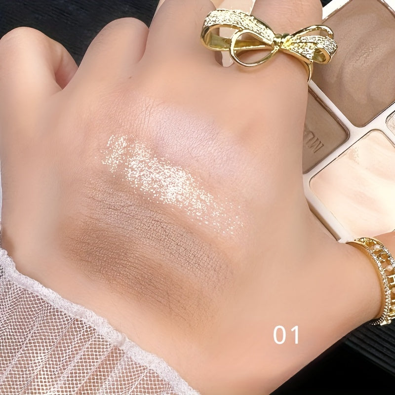 Waterproof Long-Lasting Matte Highlighter & Bronzer Palette - All Skin Tones Face Contour Powder - Alcohol-Free