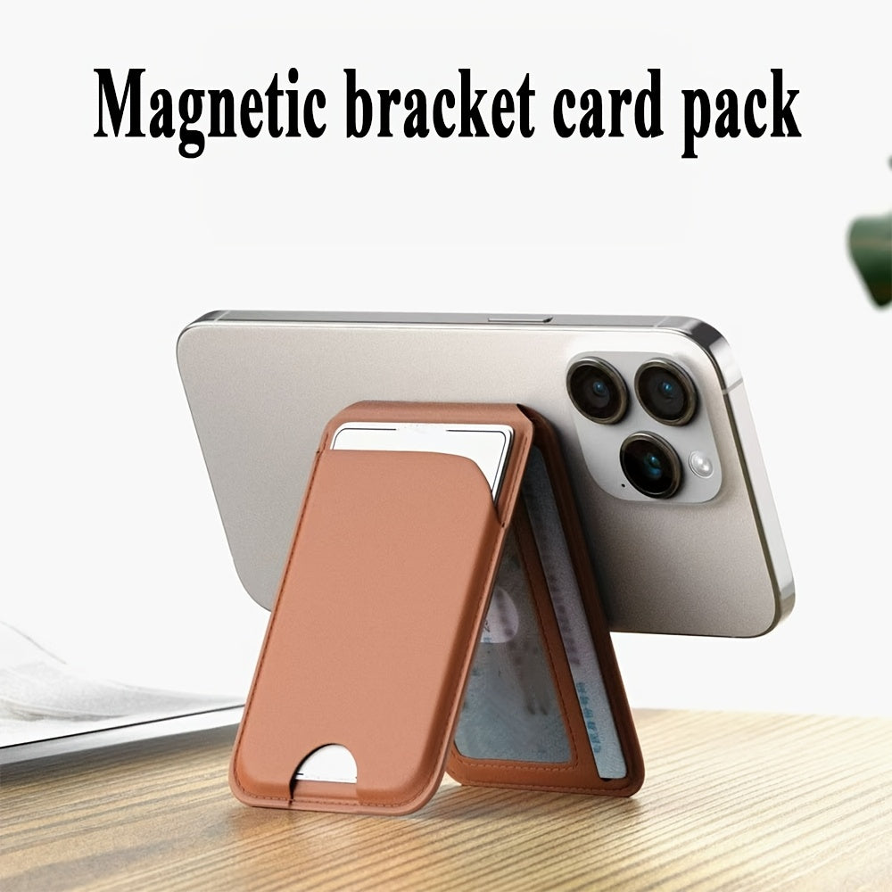 Magnetic Bracket Card Pack - Strongest Magnetic Wallet for iPhone 16/15/14/13/12, Adjustable Stand with 5-6 Card Slots, Perfect for Everyday Use, Includes Christmas Theme Stickers, Everyday Wallet | Modern Wallet Design | Durable Wallet