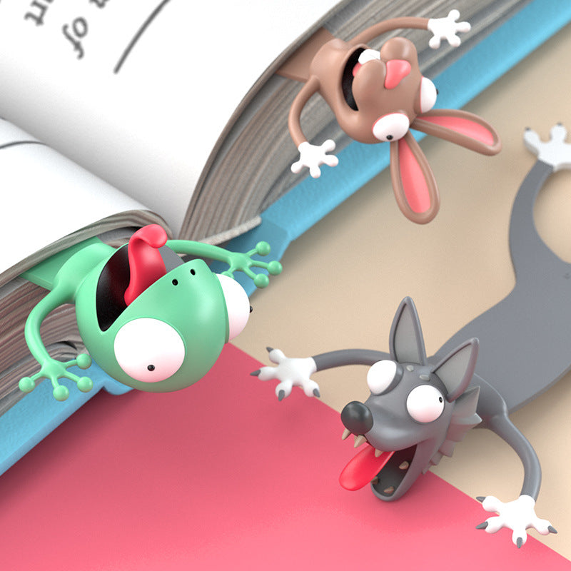 1pc 3D Animal Series Cute Bookmark, 10 Styles Available, Novelty Funny Cute Stationery