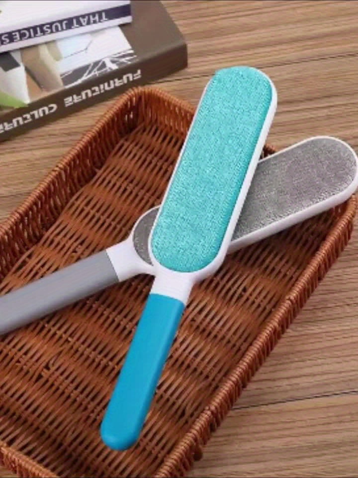 Reusable Pet Hair Remover Brush - Dual-Sided, Static Cling for Cats & Dogs, Ideal for Furniture, Clothes, Carpets - Durable Polypropylene, No Batteries Required