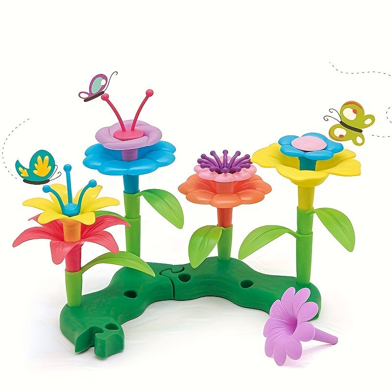 Garden Building Set 72pcs Girls' Early Learning Toys Gift for Girls and Boys Ages 3-6, Garden Building Toys Educational Activity Kindergarten Boys and Girls Toy