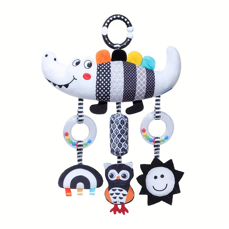 Baby Toy Black and White Wind Chime Hanging Ornament 0+ Newborn Baby Christmas Gift and Birth Present Perfect Holiday Gift Choice Suitable for Kids' Car Toy and Stroller Toy Bedtime Hanging