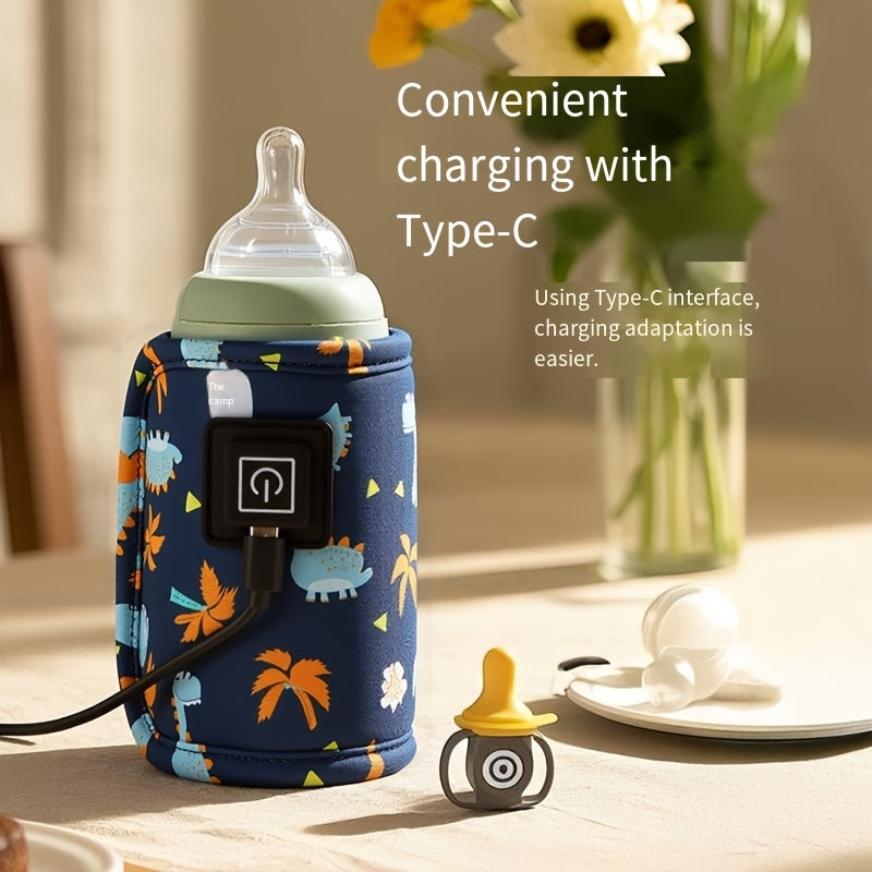 Portable USB Milk Water Warmer, Travel Stroller Insulated Bag, Nursing Bottle Heater for Christmas, Halloween, Thanksgiving Day Gift