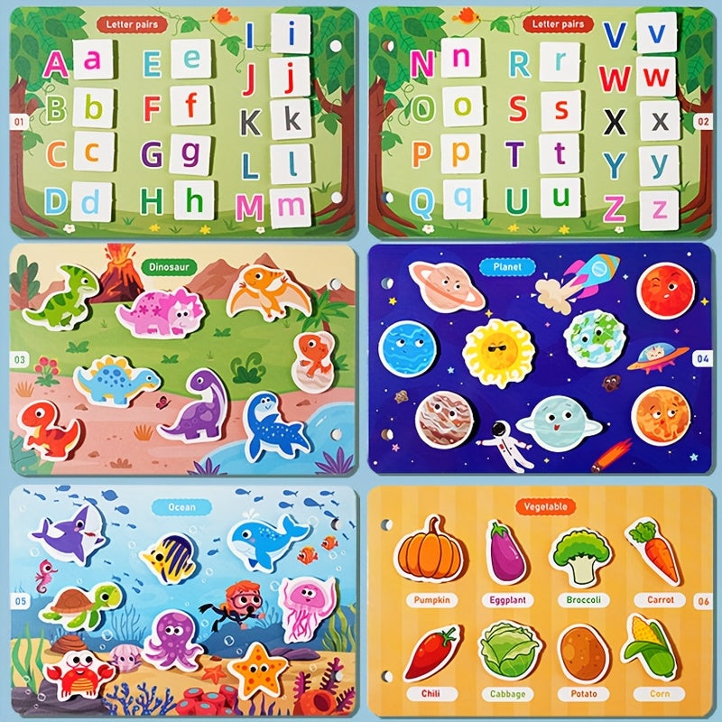 Interactive Quiet Book,Reusable Educational Learning Sticker Book,Enhancing Motor Skills And Cognitive Abilities,Learning and Educating Writing AIDS,Back-to-school Supplies,Halloween Christmas Gift