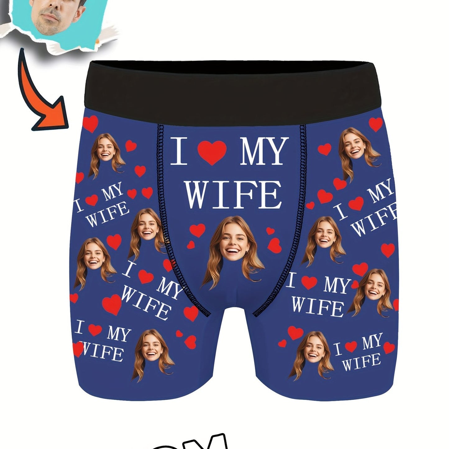 Of Personalized Boxer Shorts with Images, Unique Face Photo Boxers, Fun Underwear Featuring Faces, And Amusing Prank Gifts for Dad/Husband/Boyfriend.