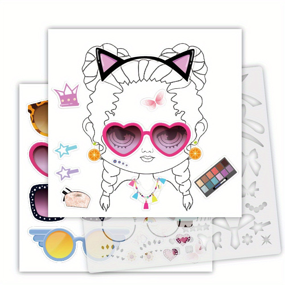 Beauty Guru 5+ Colorful Makeup Sticker Coloring Book - Learn & Practice Makeup Art, Develop Aesthetic Sense, DIY Beauty Fun, Youngsters' Art Supplies | Playful Design | Detailed Illustrations, Beauty Coloring Book