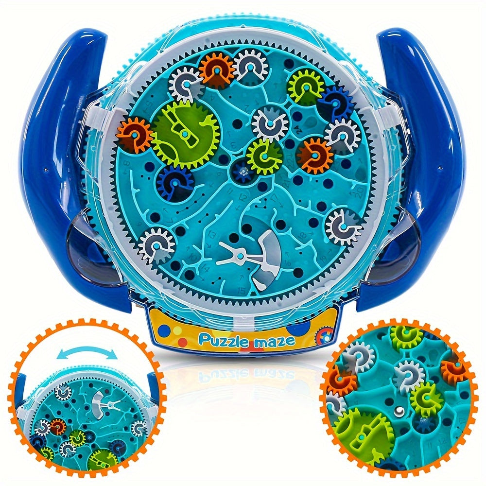 A Gear Maze Toy, an Educational Maze Board with 24 Fun Levels (Colors May Vary).