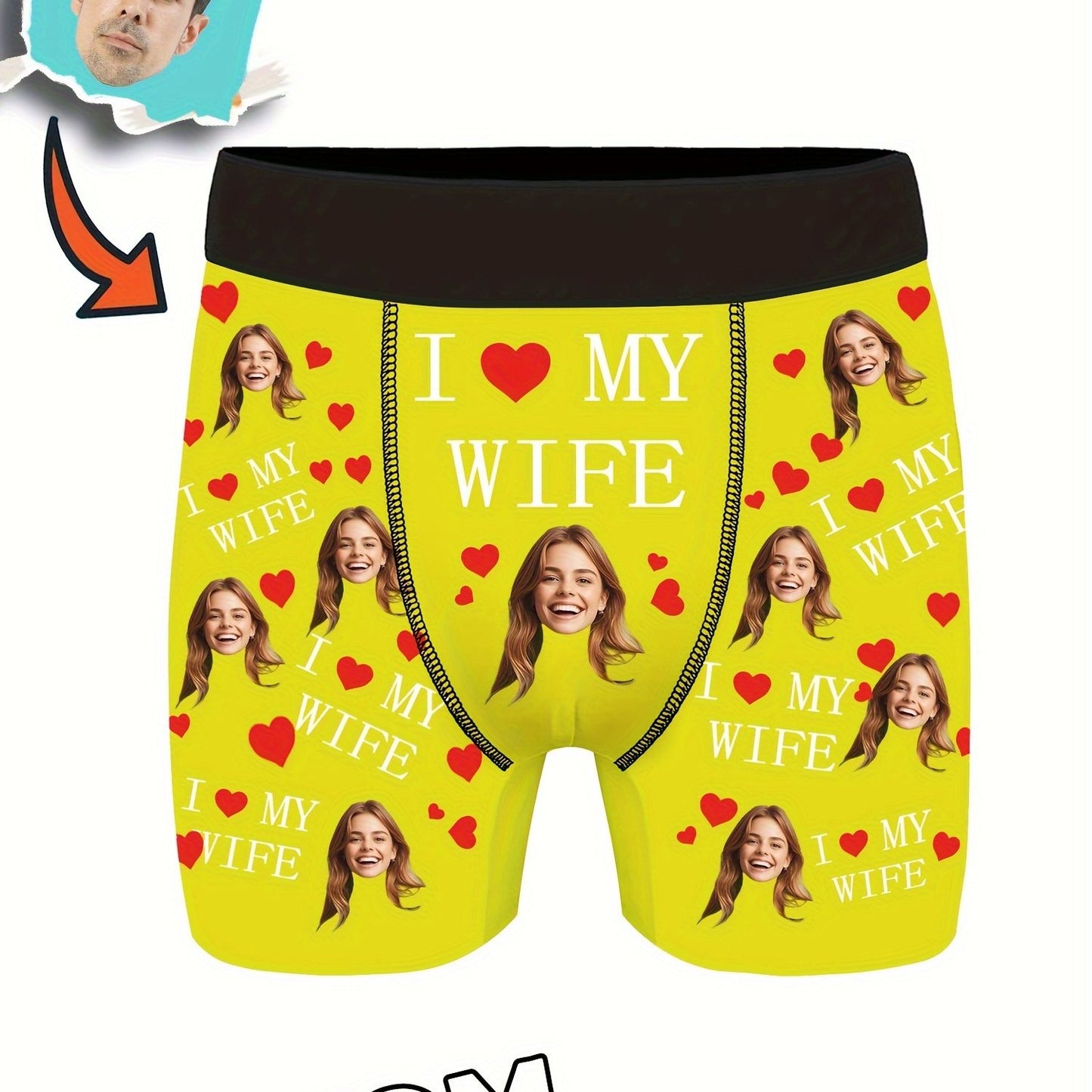 Of Personalized Boxer Shorts with Images, Unique Face Photo Boxers, Fun Underwear Featuring Faces, And Amusing Prank Gifts for Dad/Husband/Boyfriend.