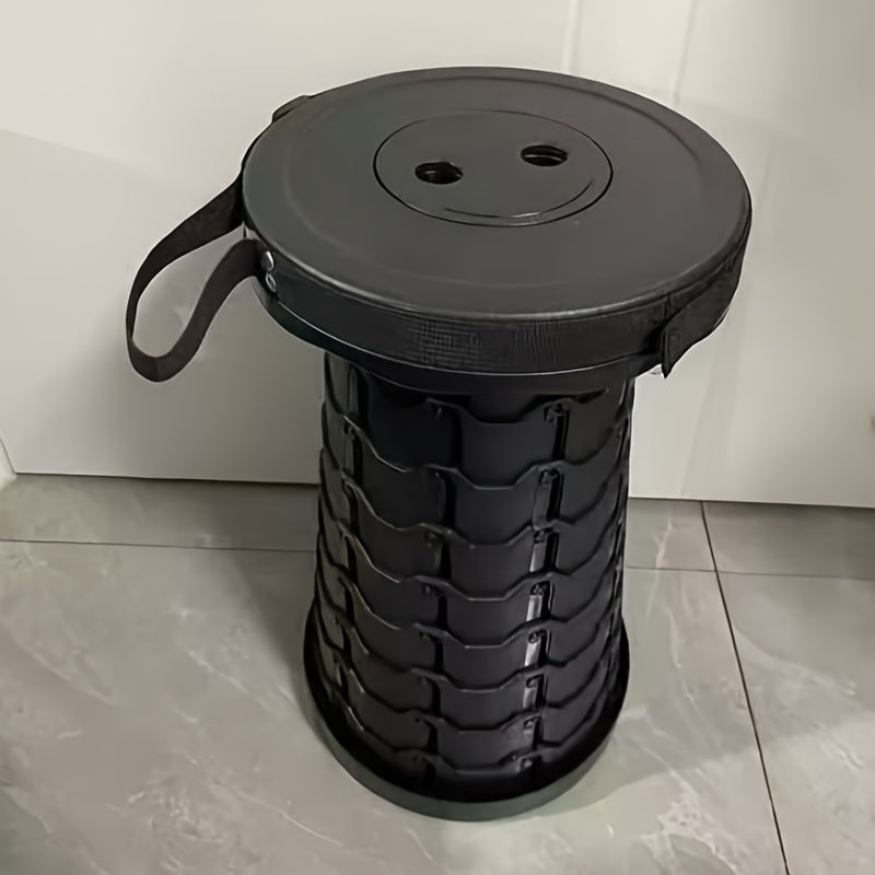 Portable Telescopic Stool for Outdoor Use, Foldable for Travel, Ideal for Queuing, Fishing, And Street Vendors, Without Battery