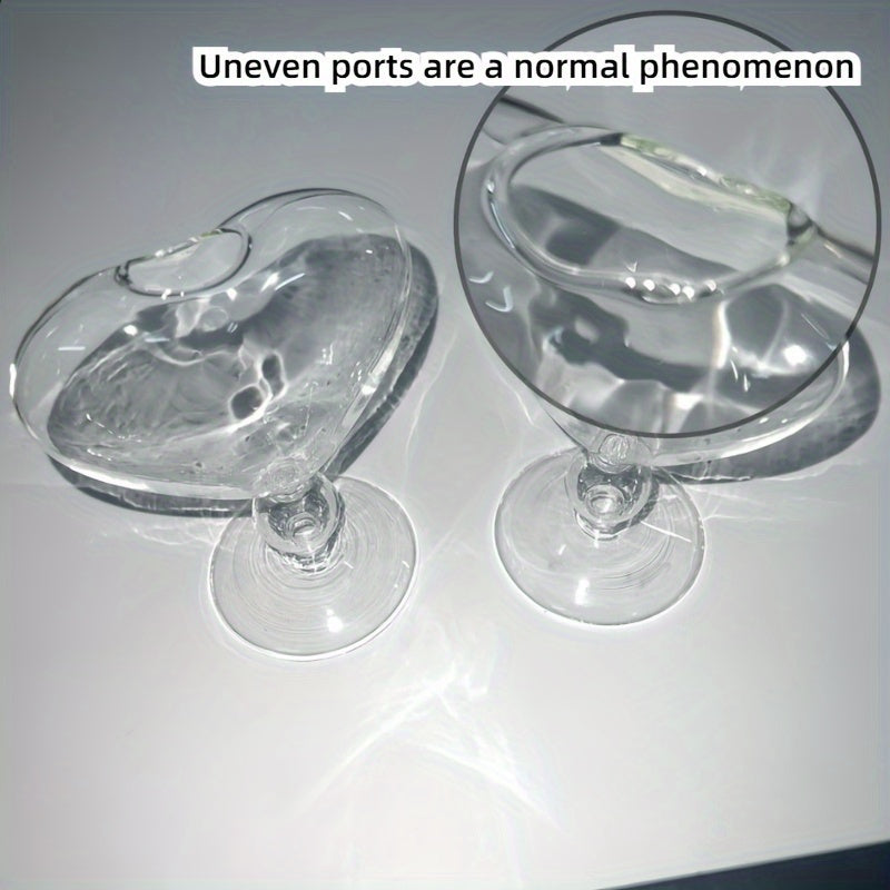 Elegant, Romantic Heart-Shaped Crystal Cocktail Glass with Matching Straw - Perfect for Martini, Wine, Juice & Whiskey - Ideal Home Bar Accessory & Party Gift