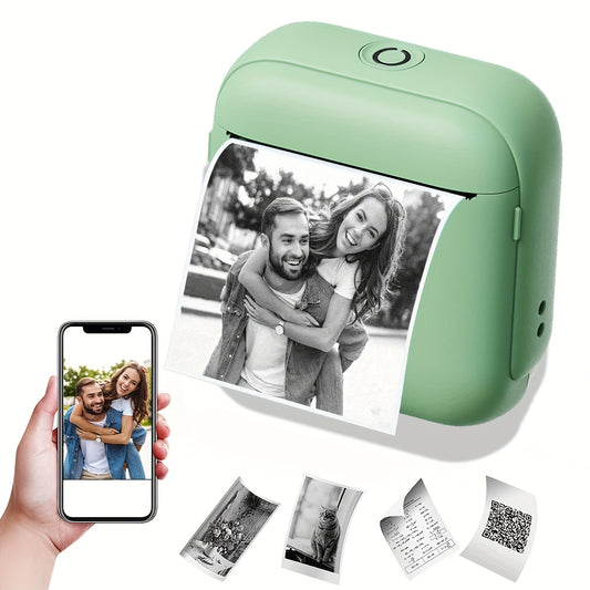 Portable Thermal Printer, Instant Print, Compatible with iOS/Android Devices, Wireless, Lithium Battery, USB Powered, for Photos, Labels, Notes & More