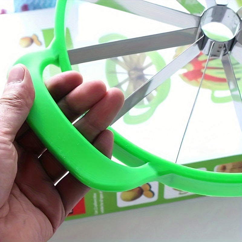 1pc, Watermelon Slicer, Creative Watermelon Cutter, Stainless Steel Watermelon Divider, Reusable Watermelon Slicer, Fruit Divider, Kitchen Gadgets, Kitchen Supplies, Kitchen Stuff Kitchen Accessories