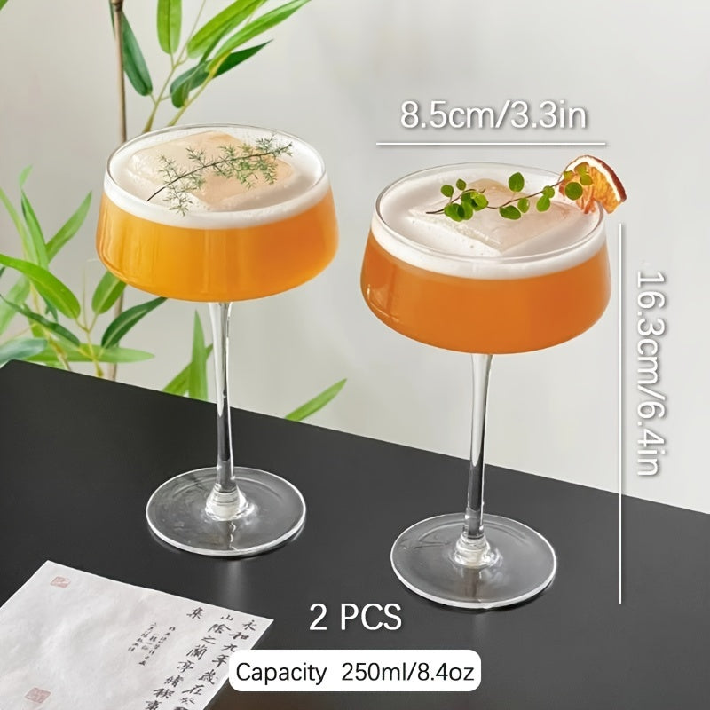 1/2pcs Japanese High-Stem Tower Cups, Creative Cocktail Glasses, Martini Cups, And Special Fruit Drink Glasses Made of Glass