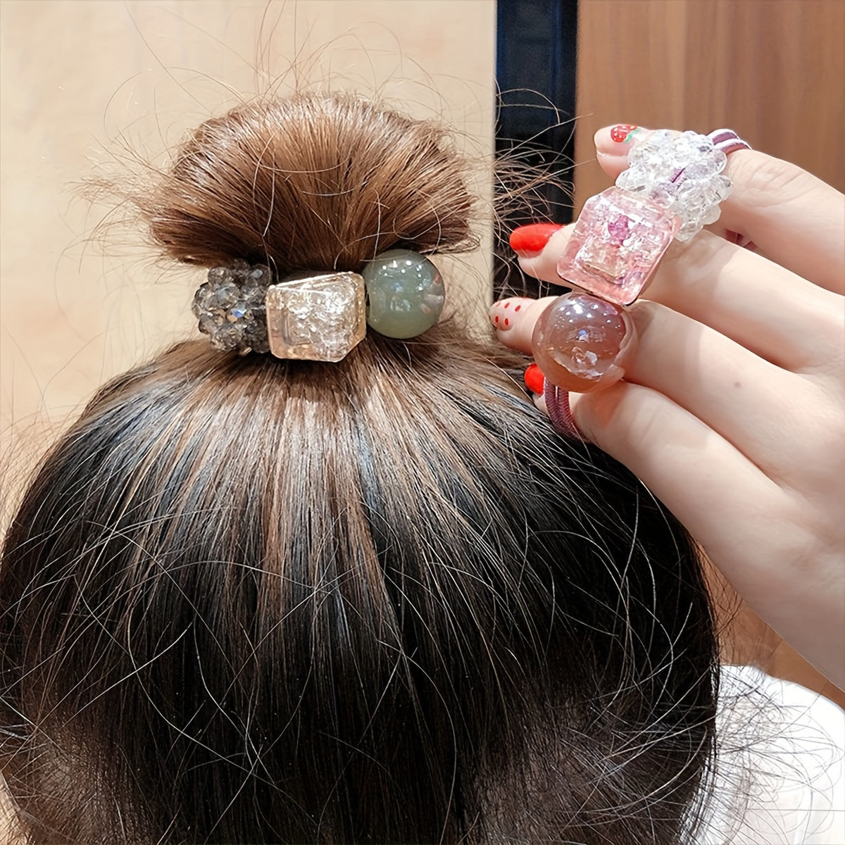4pcs Crystal Bead Headbands: Adorable And Durable for Your Hair Accessories Collection