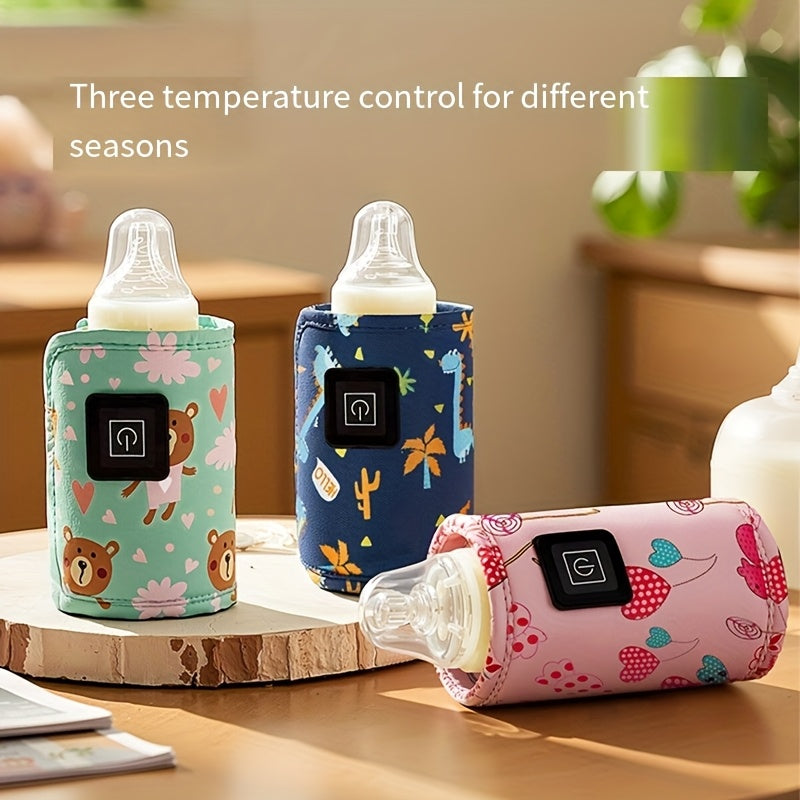 Portable USB Milk Water Warmer, Travel Stroller Insulated Bag, Nursing Bottle Heater for Christmas, Halloween, Thanksgiving Day Gift