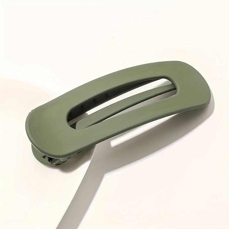 Elegant Matte Hair Clip for Women - Large, Non-Slip Side Bangs & Back Head Gripper, Solid Color, Durable Plastic