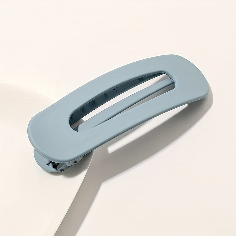 Elegant Matte Hair Clip for Women - Large, Non-Slip Side Bangs & Back Head Gripper, Solid Color, Durable Plastic