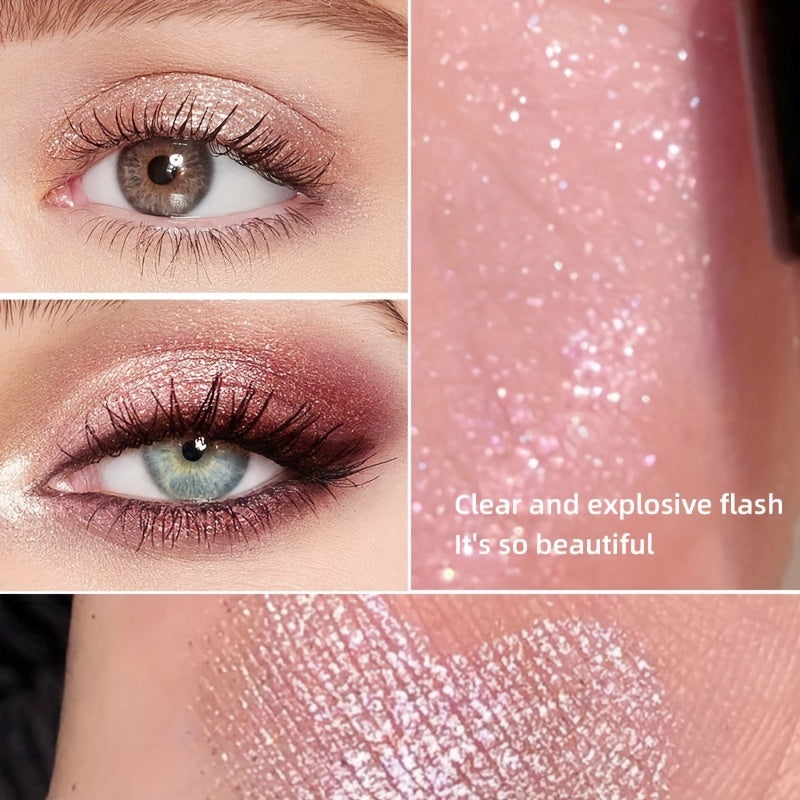 6 colors Sparkling High gloss pen highlighter Stick - Glitter Shimmering Eyeliner Pen for Brightening and Enhancing Eyes For Music Festival