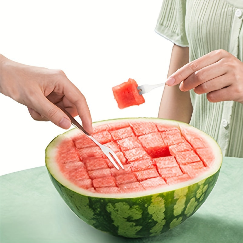 304 Stainless Steel Watermelon Slicer - Effortless Manual Tool for Perfect Cubes, Ideal for Picnics and Parties, Picnic Essentials | Modern Kitchen Tool | Durable Construction, Watermelon Slicer