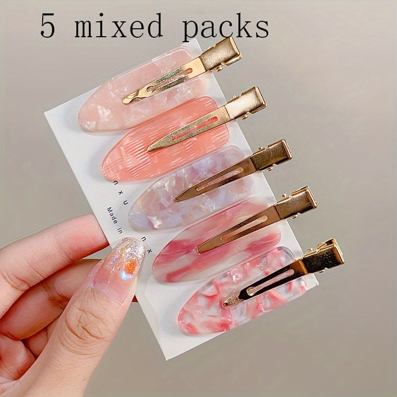 Cherry Blossom Pink Acetate Invisible Hair Clip for Bangs and Flyaways