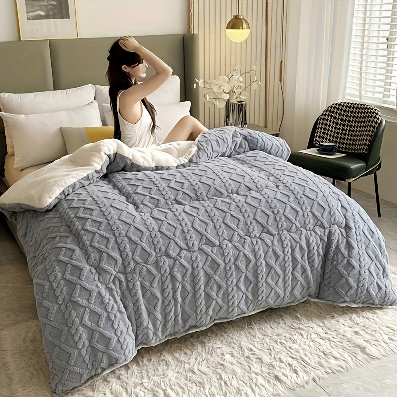Soft and Thick Luxurious Taffeta Comforter - Machine Washable for All Seasons - Perfect for Bedroom, Guest Room, and Hotel Use